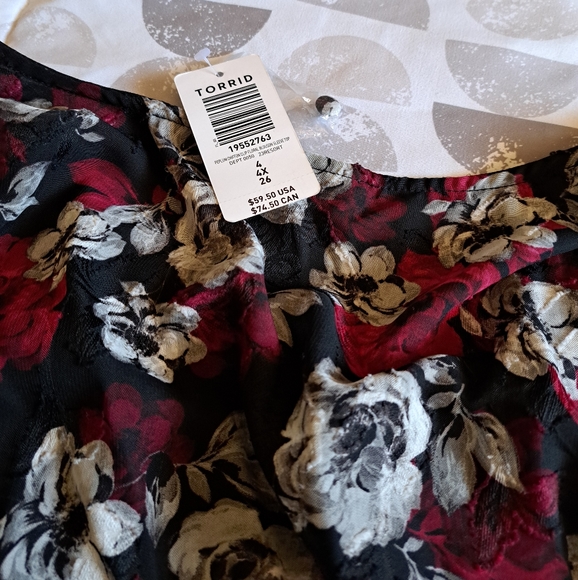 Pretty plus size baby doll blouse - Picture 4 of 5